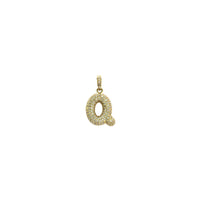 Penjoll de lletra inicial inflat de gelat Q (14K) frontal - Popular Jewelry - Nova York