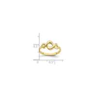 Intertwined Freeform Ring (14K) scale - Popular Jewelry - New York