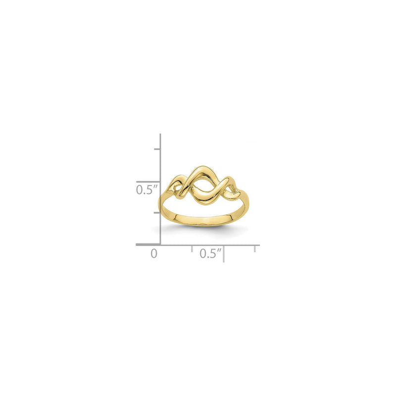 Intertwined Freeform Ring (14K) scale - Popular Jewelry - New York