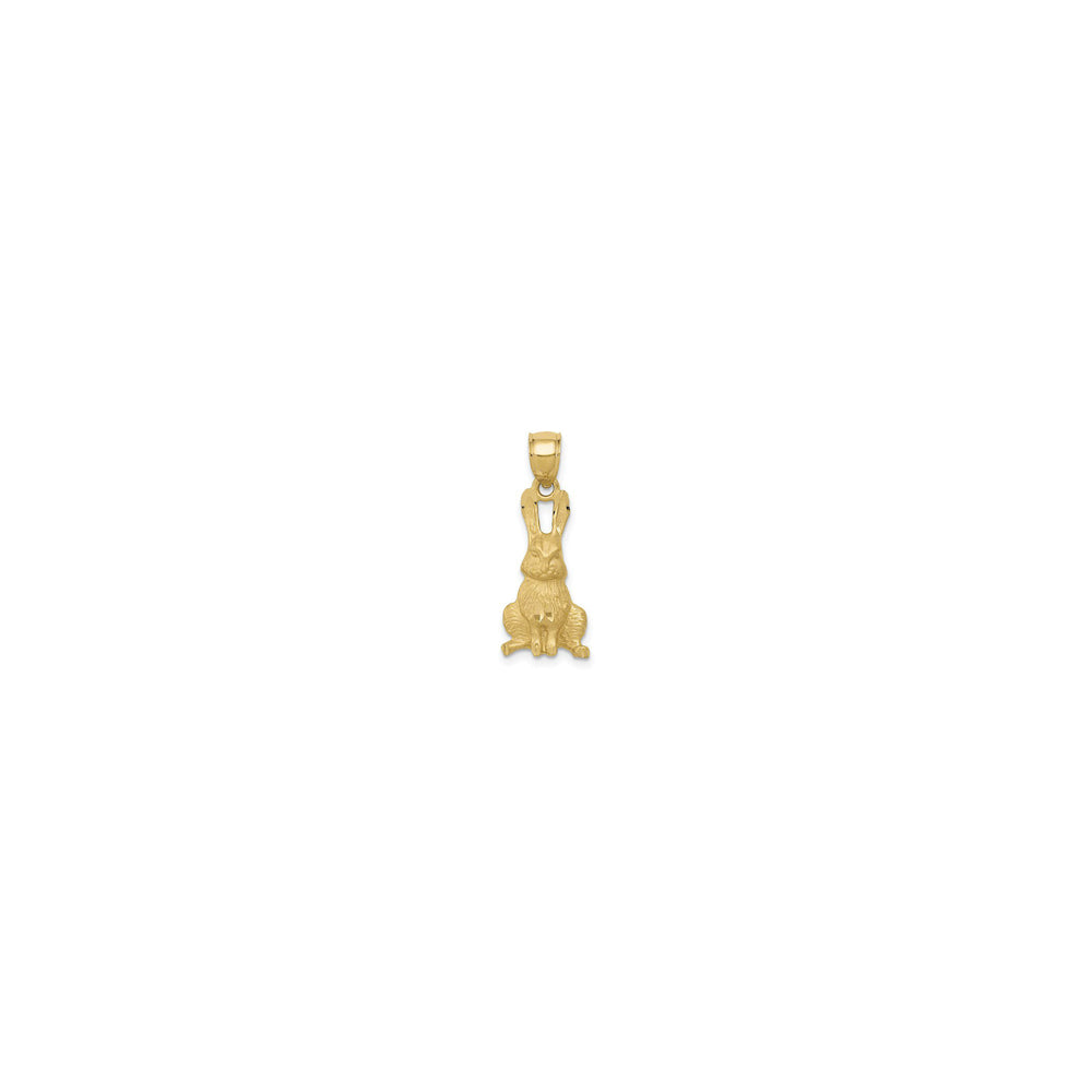 Jack Rabbit Pendant (14K) front - Popular Jewelry - New York
