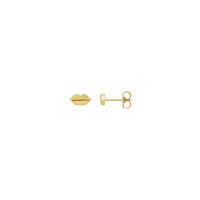 Kissy Lips Stud Auskarai geltoni (14K) pagrindiniai - Popular Jewelry - Niujorkas