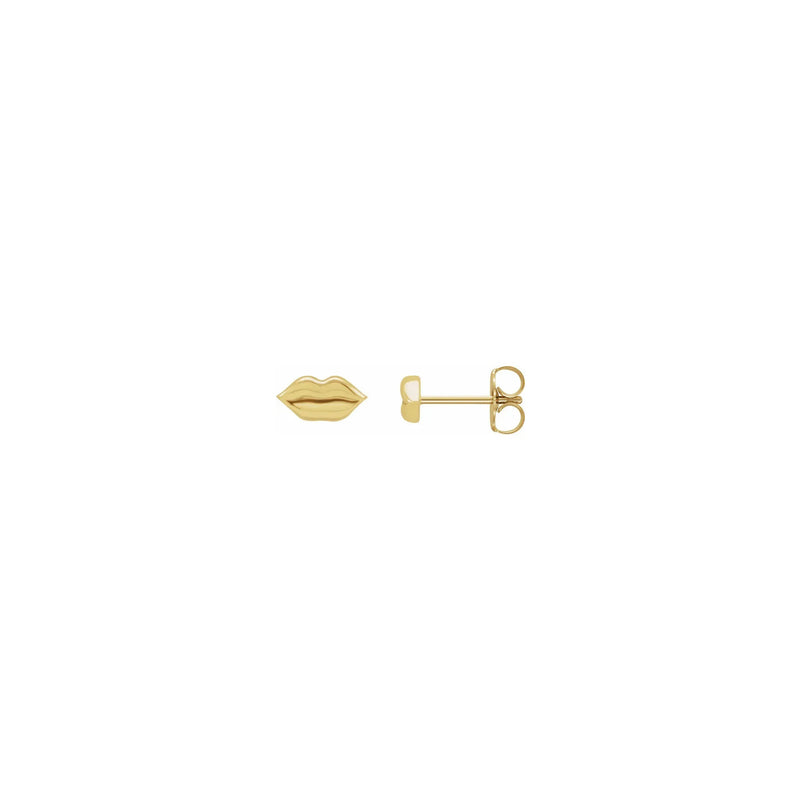 Kissy Lips Stud Earrings yellow (14K) main - Popular Jewelry - New York