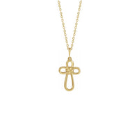 Түйінді крест алқа (14K) сары - Popular Jewelry - Нью Йорк