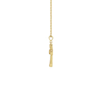 Sisi Kalung Bersilang kuning (14K) - Popular Jewelry - New York