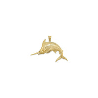 Jumping Marlin Fish Pendant Large (14K) depan - Popular Jewelry - New York