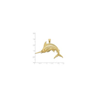 Lompat Ikan Marlin Liontin Skala Besar (14K) - Popular Jewelry - New York