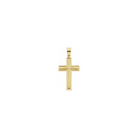 Легкая подвеска Milgrain Cross, большая (14K) спереди - Popular Jewelry - Нью-Йорк