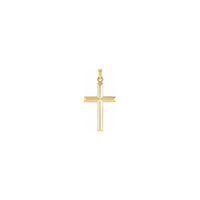 Pendentif croix pyramidale grand (14K) devant - Popular Jewelry - New York