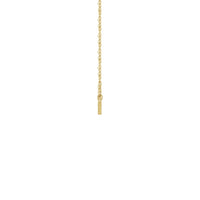 Velika bočna ogrlica s križem žuta (14K) strana - Popular Jewelry - New York