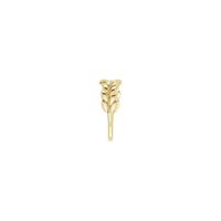 Anel de coroa de loureiro lado amarelo (14K) - Popular Jewelry - Nova York