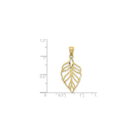 Leaf Contour Pendant (14K) scale - Popular Jewelry - New York