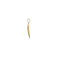 Leaf Contour Pendant (14K) side - Popular Jewelry - New York