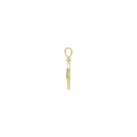 Lion Framed Medallion Pendant yellow (14K) side - Popular Jewelry - ನ್ಯೂ ಯಾರ್ಕ್