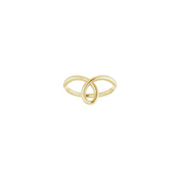 Zaokruženi prsten koji se može slagati žuti (14K) sprijeda - Popular Jewelry - New York