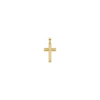 සැහැල්ලු මිල්ග්‍රේන් හරස් පෙන්ඩන්ට් මාධ්‍යය (14K) ඉදිරිපස - Popular Jewelry - නිව් යෝර්ක්