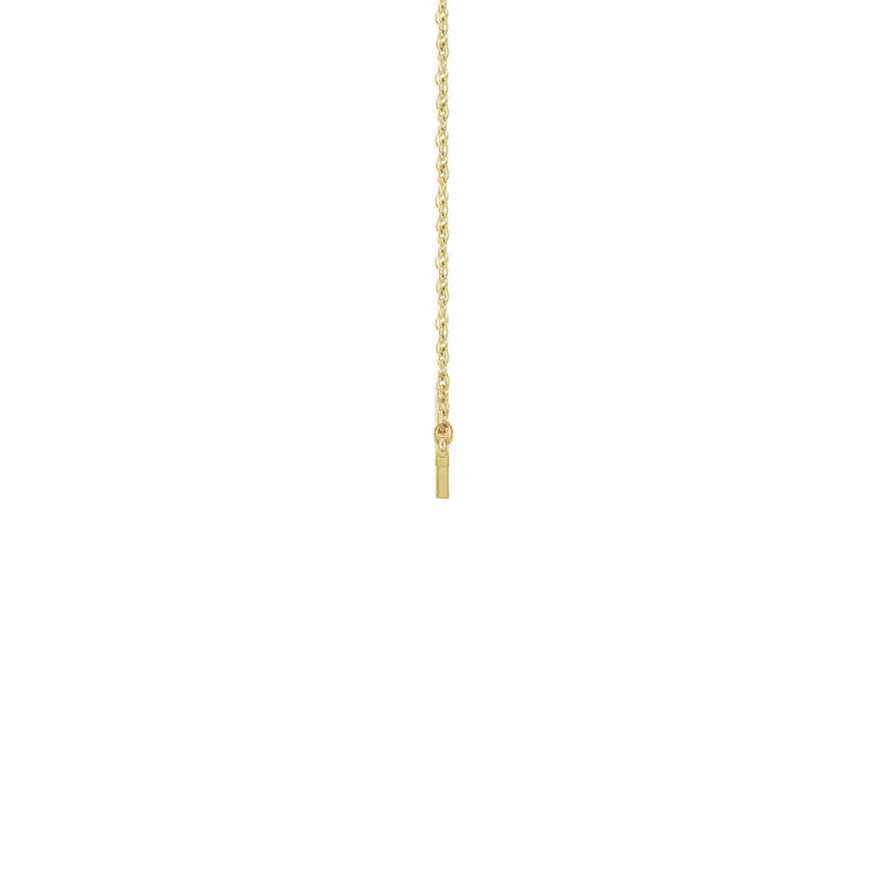 Medium Sideways Cross Necklace yellow (14K) side - Popular Jewelry - New York