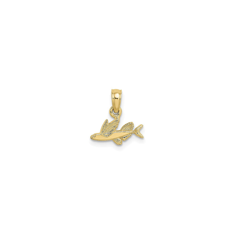 Mini Flying Fish Pendant (14K) front - Popular Jewelry - New York
