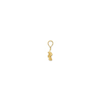 Mini Plumeria Flower Pendant (14K) side - Popular Jewelry - New York
