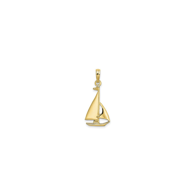 Mini Sailboat Pendant (14K) front - Popular Jewelry - New York