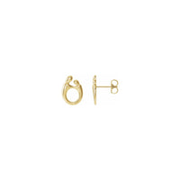 මව සහ ළමා ස්ටඩ් කරාබු කහ (14K) වම් - Popular Jewelry - නිව් යෝර්ක්