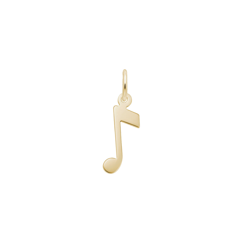 Music Note Charm yellow (14K) main - Popular Jewelry - New York