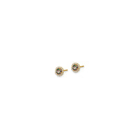 Mystic Fire Halo Stud Earrings (14K) side - Popular Jewelry - New York