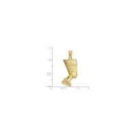 Nefertiti Textured Profile Pendant (14K) skala - Popular Jewelry - New York
