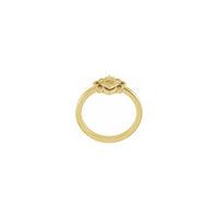 負空間神聖之心環黃色（14K）設置- Popular Jewelry - 紐約