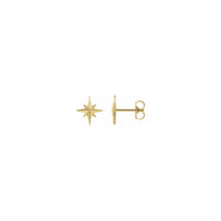 ຕຸ້ມຫູສະຕອດດາວເໜືອ ສີເຫຼືອງ (14K) ຫຼັກ- Popular Jewelry - ເມືອງ​ນີວ​ຢອກ