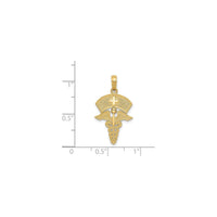 Nurse Cap Caduceus Pendant (14K) scale - Popular Jewelry - New York