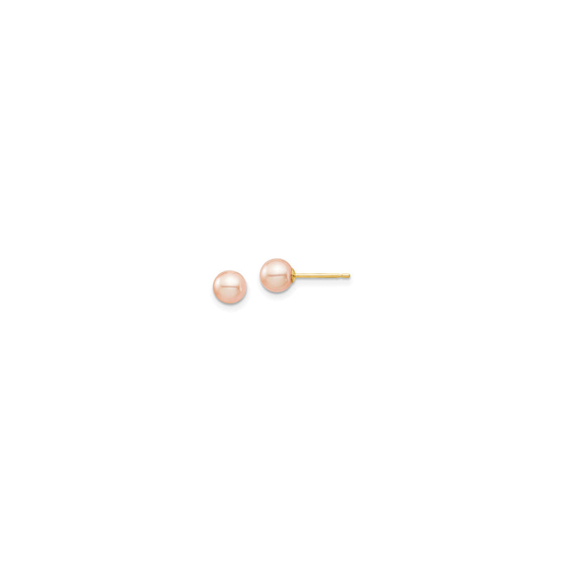 Pink Pearl Stud Earrings (14K) main - Popular Jewelry - New York