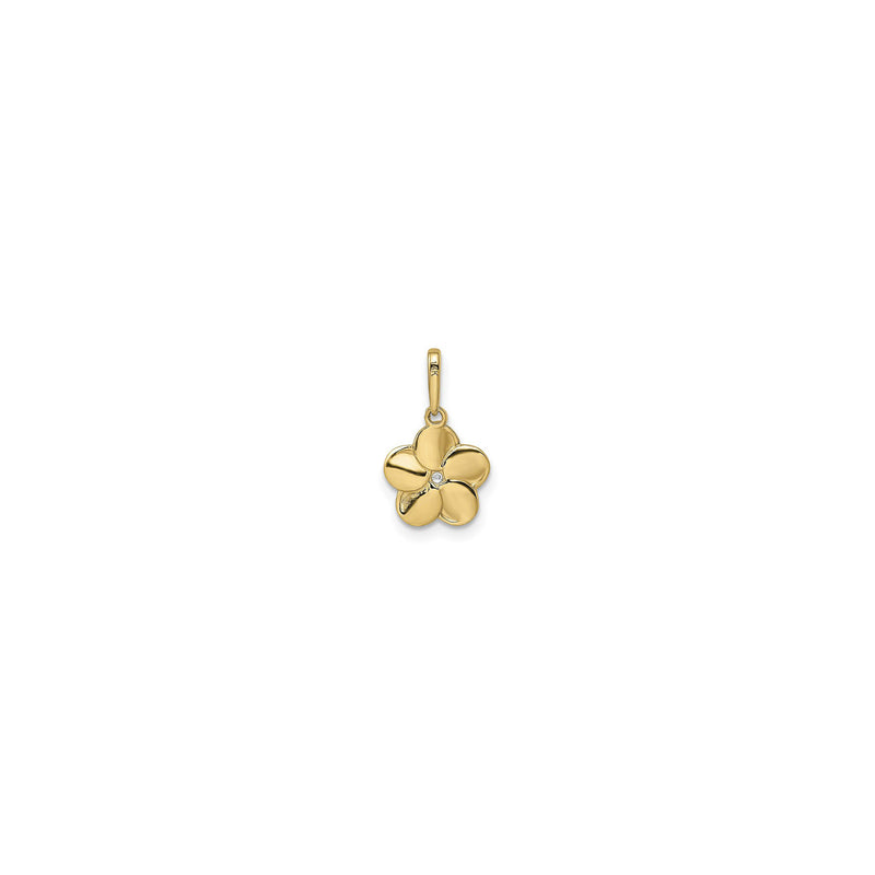 Plumeria Pendant (14K) back - Popular Jewelry - New York