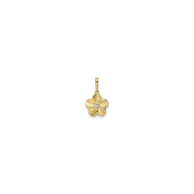 Plumeria Pendant (14K) front - Popular Jewelry - New York