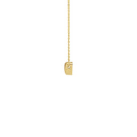 Puffy Heart Necklace amarelo (14K) lado - Popular Jewelry - Nova York