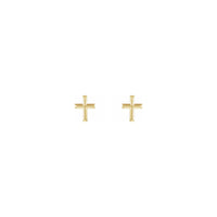 ຕຸ້ມຫູ Pyramidal Cross Stud ຕຸ້ມ (14K) - Popular Jewelry - ເມືອງ​ນີວ​ຢອກ