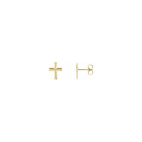 ፒራሚዳል ክሮስ ስቱድ ጉትቻ (14 ኪ) ዋና - Popular Jewelry - ኒው ዮርክ