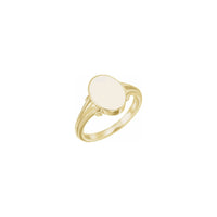 ריגל טבעת חותם סגלגל מילגראן צהוב (14K) עיקרית - Popular Jewelry - ניו יורק
