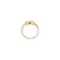Regal Milgrain Oval Signet Ring yellow (14K) setting - Popular Jewelry - New York