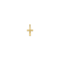 Resident Nurse Caduceus Cross Pendant (14K) front - Popular Jewelry - New York