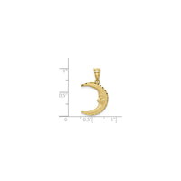 Sgèile fois Crescent Moon Pendant buidhe (14K) - Popular Jewelry - Eabhraig Nuadh