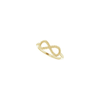 Rope Infinity Ring yellow (14K) diagonal - Popular Jewelry - New York
