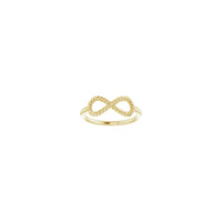Rope Infinity Ring yellow (14K) front - Popular Jewelry - New York