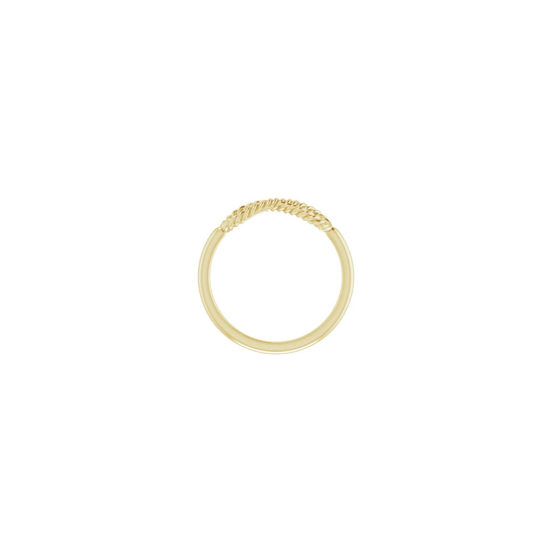 Rope Infinity Ring yellow (14K) setting - Popular Jewelry - New York