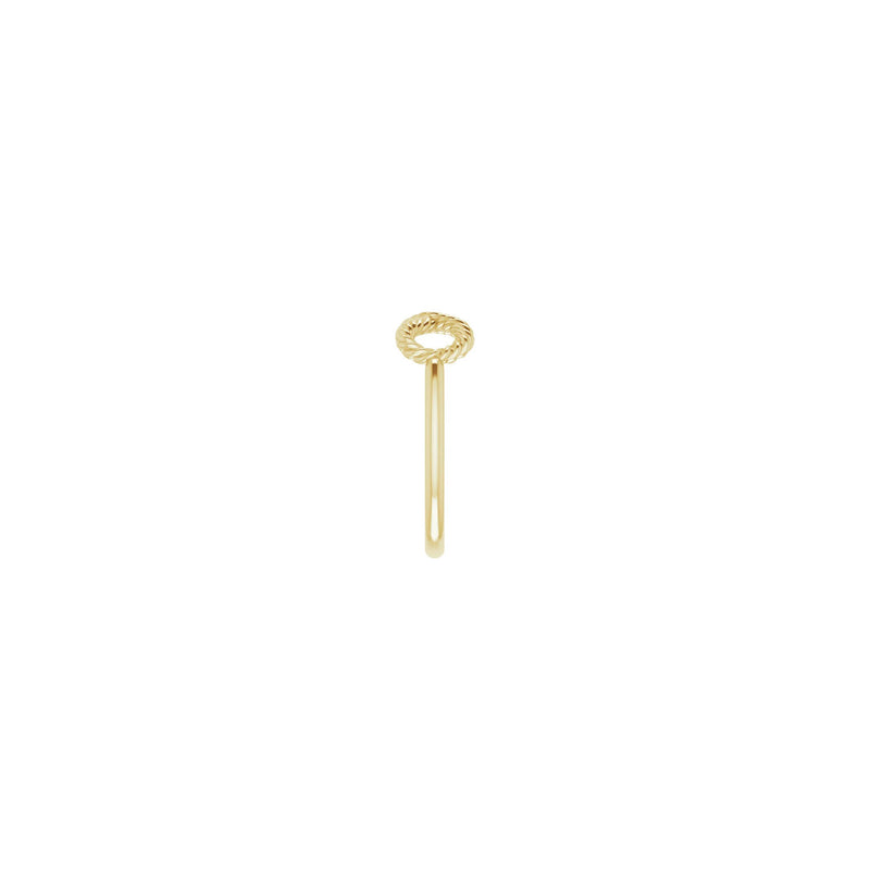 Rope Infinity Ring yellow (14K) side - Popular Jewelry - New York