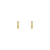 Rožinio žiedo auskarai geltoni (14K) priekiniai - Popular Jewelry - Niujorkas