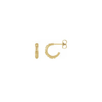 Сережки з обручем на вервиці жовті (14K) головна - Popular Jewelry - Нью-Йорк