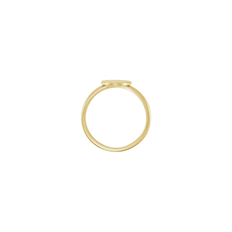 Round Stackable Signet Ring yellow (14K) setting - Popular Jewelry - New York