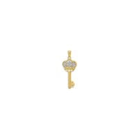 Pendente da chave da coroa real (14K) na frente - Popular Jewelry - New York