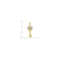 Royal Crown Key Pendant (14K) scale - Popular Jewelry - New York
