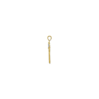 Royal Crown Key Pendant (14K) side - Popular Jewelry - New York